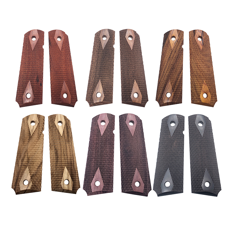 Factory Directly Supply CNC High Precision Shooting Handle Accessories Cool Wood Ambi-Cut Anti-Slip Universal Tactical Grips